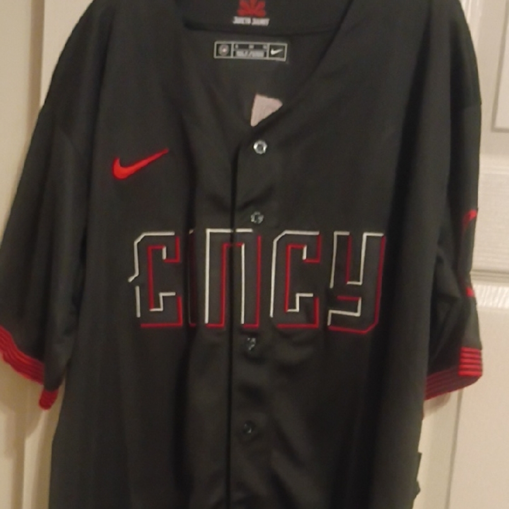 Nike Black and Red Cincy Sports Jersey